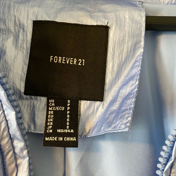 NOT FOR SALE! 
Forever 21 Shiny Blue Puffer Jacket - Picture 4 of 5